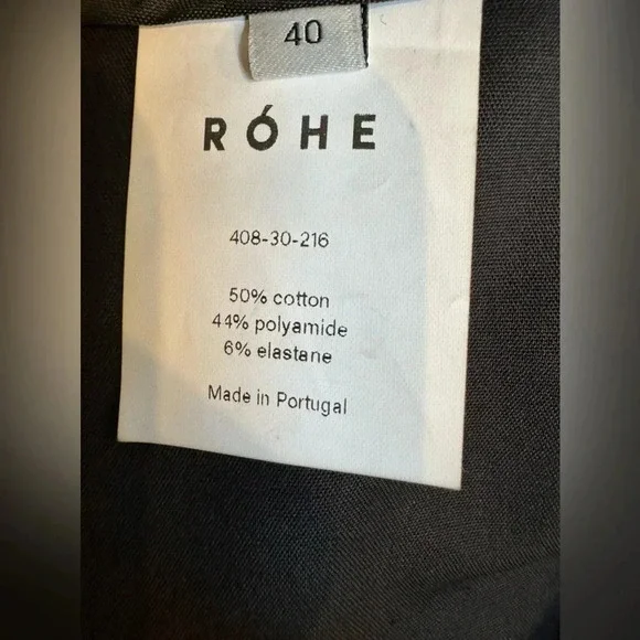 Róhe Womens Black Cigarette-Leg Trousers Size 8 (40)$370.00 MSRP